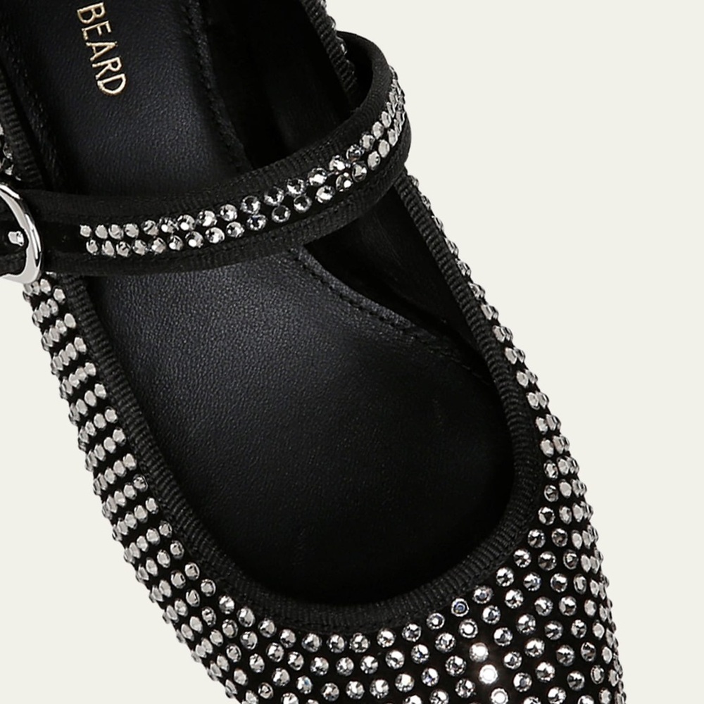 Veronica Beard Cade Crystal Studded Embellished Mary Jane Ballerina Pumps Sz 10 - Picture 3 of 10
